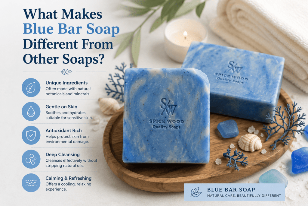 Blue bar soap